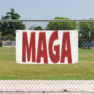 Banderoles MAGA avec texte rouge