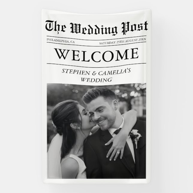 Banderoles Magazine Editorial Journal Mariage Affiche de bien (Verticale)