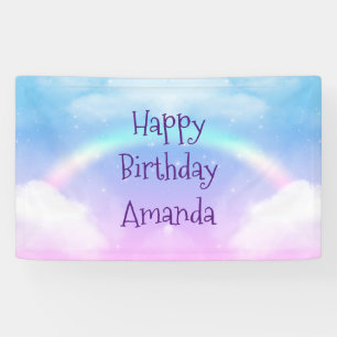 Banderoles Magique Pastel Nuds et un Rainbow Birthday