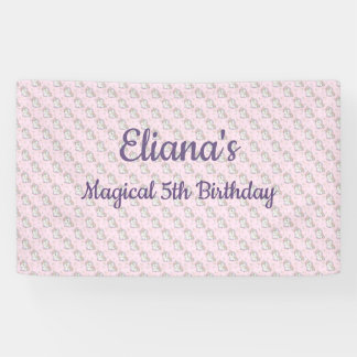 Banderoles Magique Unicorn Pastel Rainbow Anniversaire Party