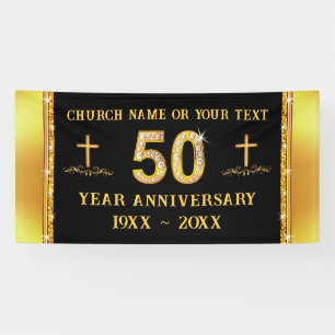 Banderoles Magnifique, 50ème anniversaire de l'église, Décora
