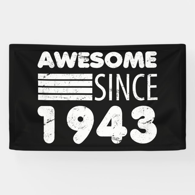 Banderoles Magnifique depuis 1943 80e anniversaire (Horizontal)
