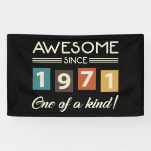 Banderoles Magnifique depuis 1971 Retro 50e anniversaire