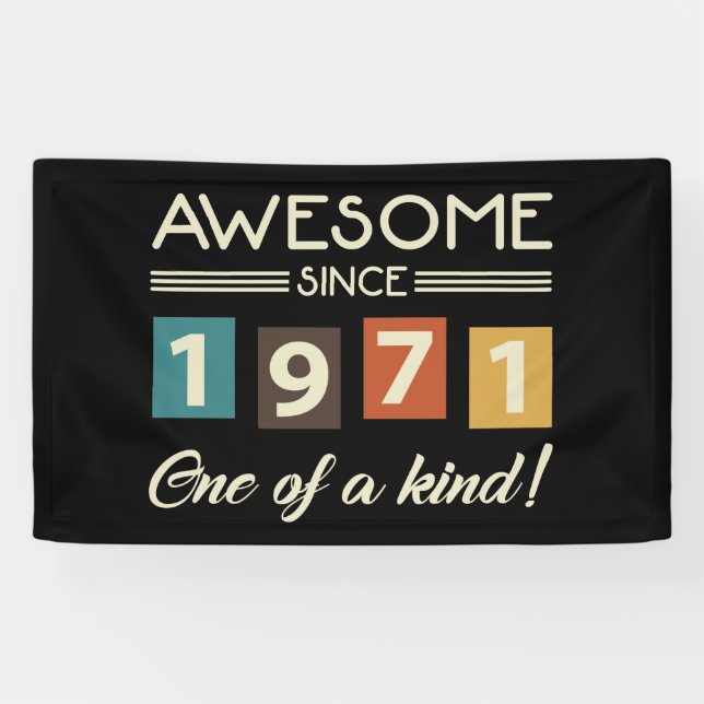Banderoles Magnifique depuis 1971 Retro 50e anniversaire (Horizontal)