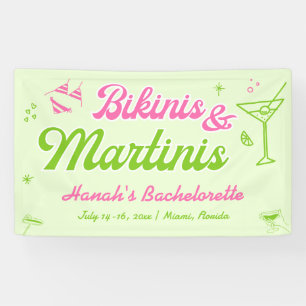 Banderoles Maillots de bain et Martinis Soirée de bienvenue B