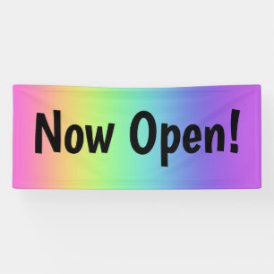 Banderoles Maintenant Ouvre ! Bandeau arc-en-ciel