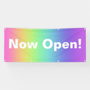 Banderoles Maintenant Ouvre ! Bandeau arc-en-ciel