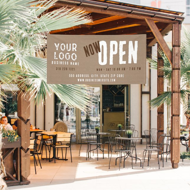 Banderoles Maintenant Ouvrir Charme Rustique Kraft Papier (Créateur téléchargé)