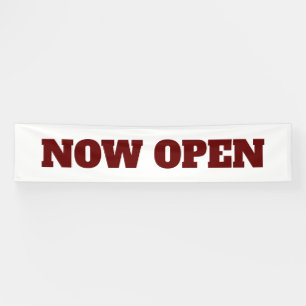 Banderoles Maintenant Ouvrir Personnalisé Nouvelle Entreprise