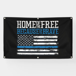 Banderoles Maison des libres grâce aux braves Drapeau USA