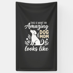 Banderoles Maman de chien incroyable amateur de chien floral