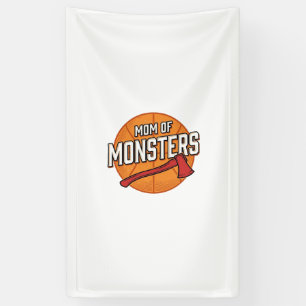 Banderoles Maman de monstres Conception de maman de basket-ba