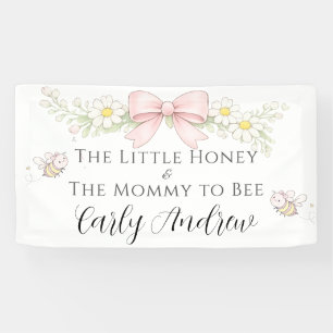 Banderoles Maman pour Bébé à Nœud Rose Fête Prénatale Bandero