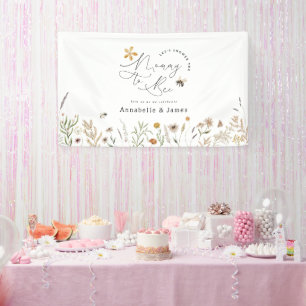 Banderoles Maman pour thème de fiançailles abeille fleur sauv
