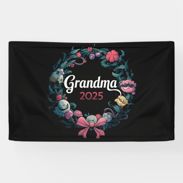 Banderoles Mamie 2025 Pour Nouveau Cadeau De Grand-Mère (Horizontal)