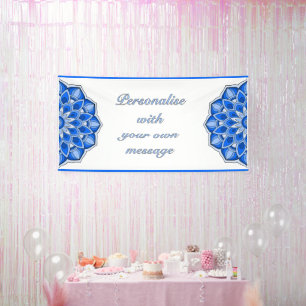 Banderoles Mandala en bleu