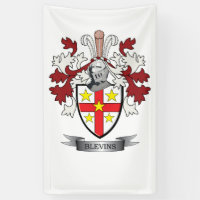 Manteau de crête de famille de Blevins des bras