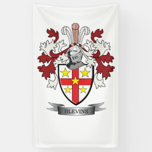 Banderoles Manteau de crête de famille de Blevins des bras