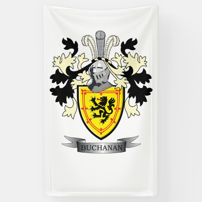 Banderoles Manteau de crête de famille de Buchanan des bras (Vertical)