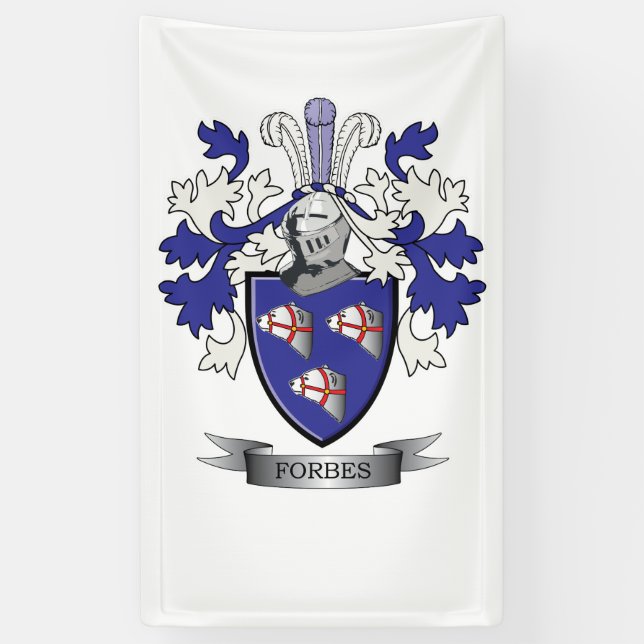 Banderoles Manteau de crête de famille de Forbes des bras (Vertical)