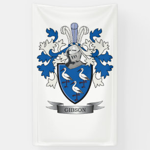 Banderoles Manteau de crête de famille de Gibson des bras