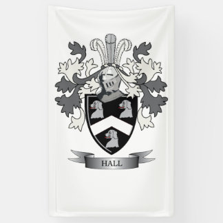Banderoles Manteau de crête de famille de Hall des bras