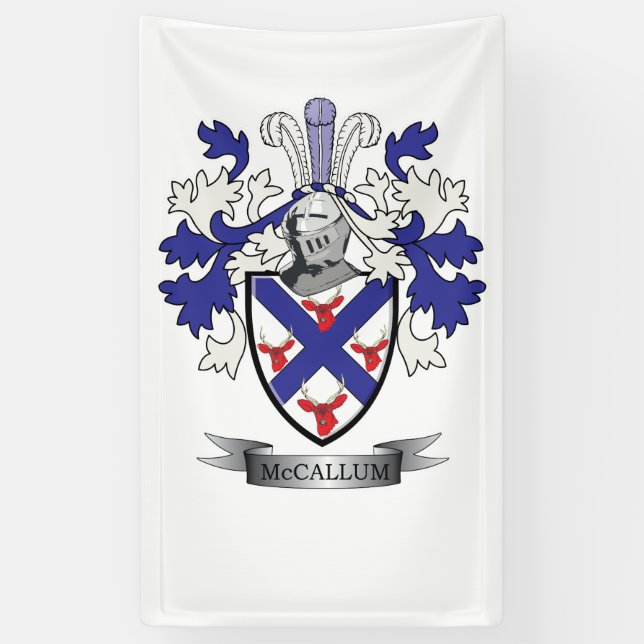 Banderoles Manteau de crête de famille de McCallum des bras (Vertical)