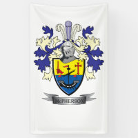 Manteau de crête de famille de McPherson des bras