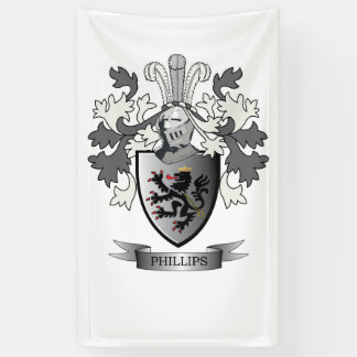 Banderoles Manteau de crête de famille de Phillips des bras