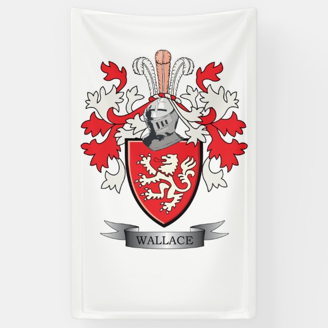 Banderoles Manteau de crête de famille de Wallace des bras (Vertical)