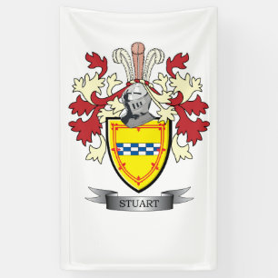 Banderoles Manteau de crête de famille Stuart des bras