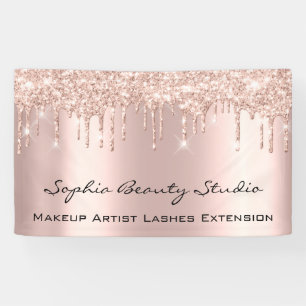 Banderoles Maquillage Artiste Eyelash Rose Drives Parties sci
