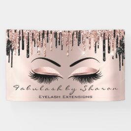 Banderoles Maquillage Artiste Lash de coeur Parties scintilla
