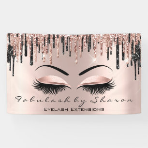 Banderoles Maquillage Artiste Lash de coeur Parties scintilla