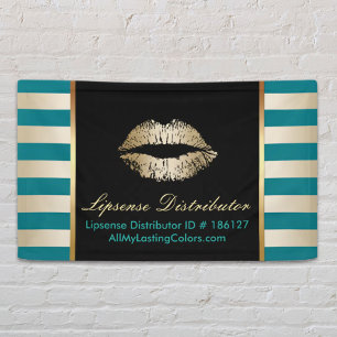 Banderoles Maquillage Artiste Lièvres dorées Turquoise modern