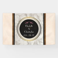 Marbre Faux Taupe avec Mariage noir et or