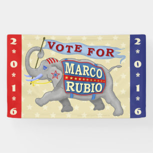 Banderoles Marco Rubio Président Eléphant Républicain 2016