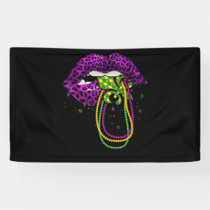 Banderoles Mardi Gras Lèvres Queen Fat Beat Mardi Nouvelle-O