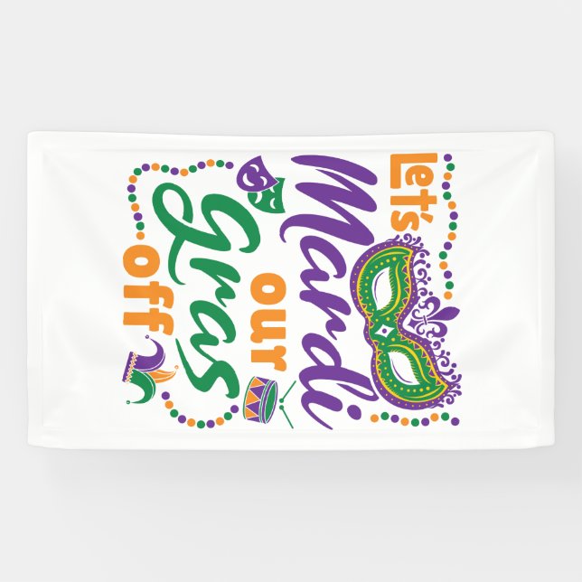 Banderoles Mardi Notre Fête De Mardi Gras Drôle (Horizontal)