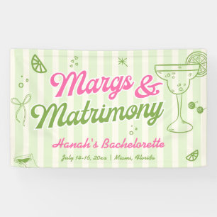 Banderoles Margs et Matrimony Enterrement de vie de jeune fil