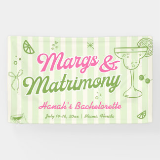 Banderoles Margs et Matrimony Enterrement de Vie de Jeune Fil