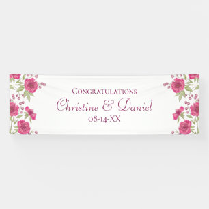 Banderoles Mariage à la Rose Rose Clair