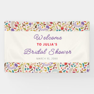 Banderoles Mariage au jardin de fleurs exotiques Wild Rose Wo