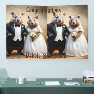 Banderoles Mariage australien australien wombats, Mariage