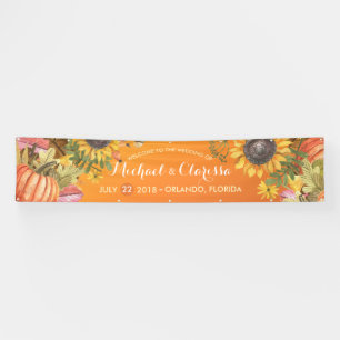 Banderoles Mariage Bienvenue Maple Feuilles Citrouilles Sunfl