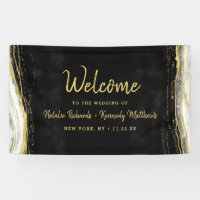 Mariage d'Agate Black White & Gold