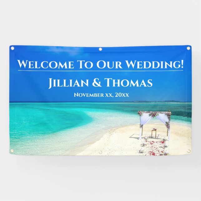 Banderoles Mariage de la plage de destination - (Horizontal)