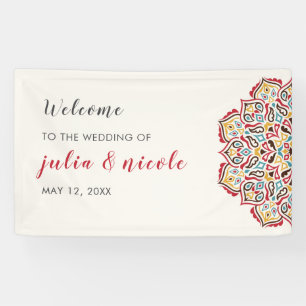Banderoles Mariage de Motif de mandala géométrique classique