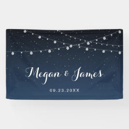 Banderoles Mariage de nuit bleu étoile de la Marine céleste