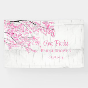 Banderoles Mariage d'écorce cerise en fleurs
